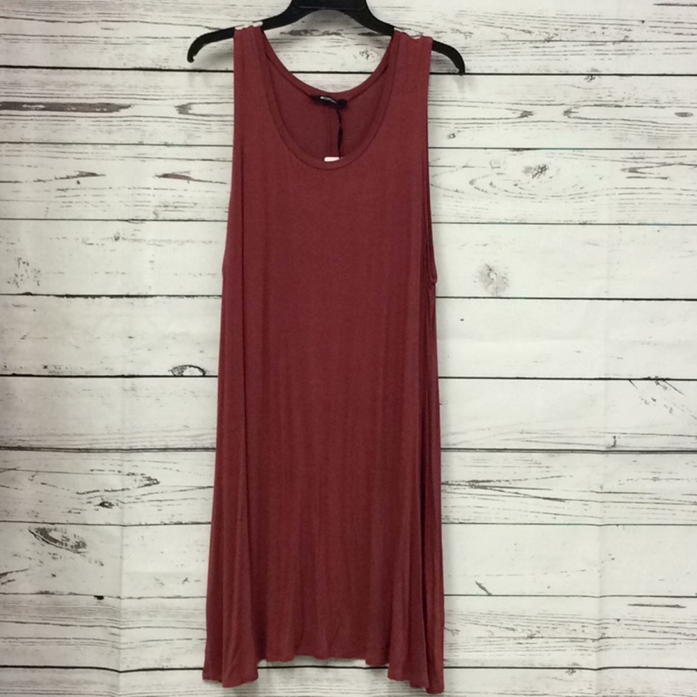 42 Pops salmon sleeveless knit trapeze‎ dress